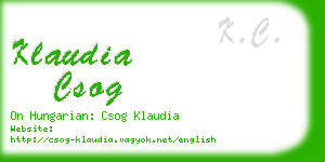 klaudia csog business card